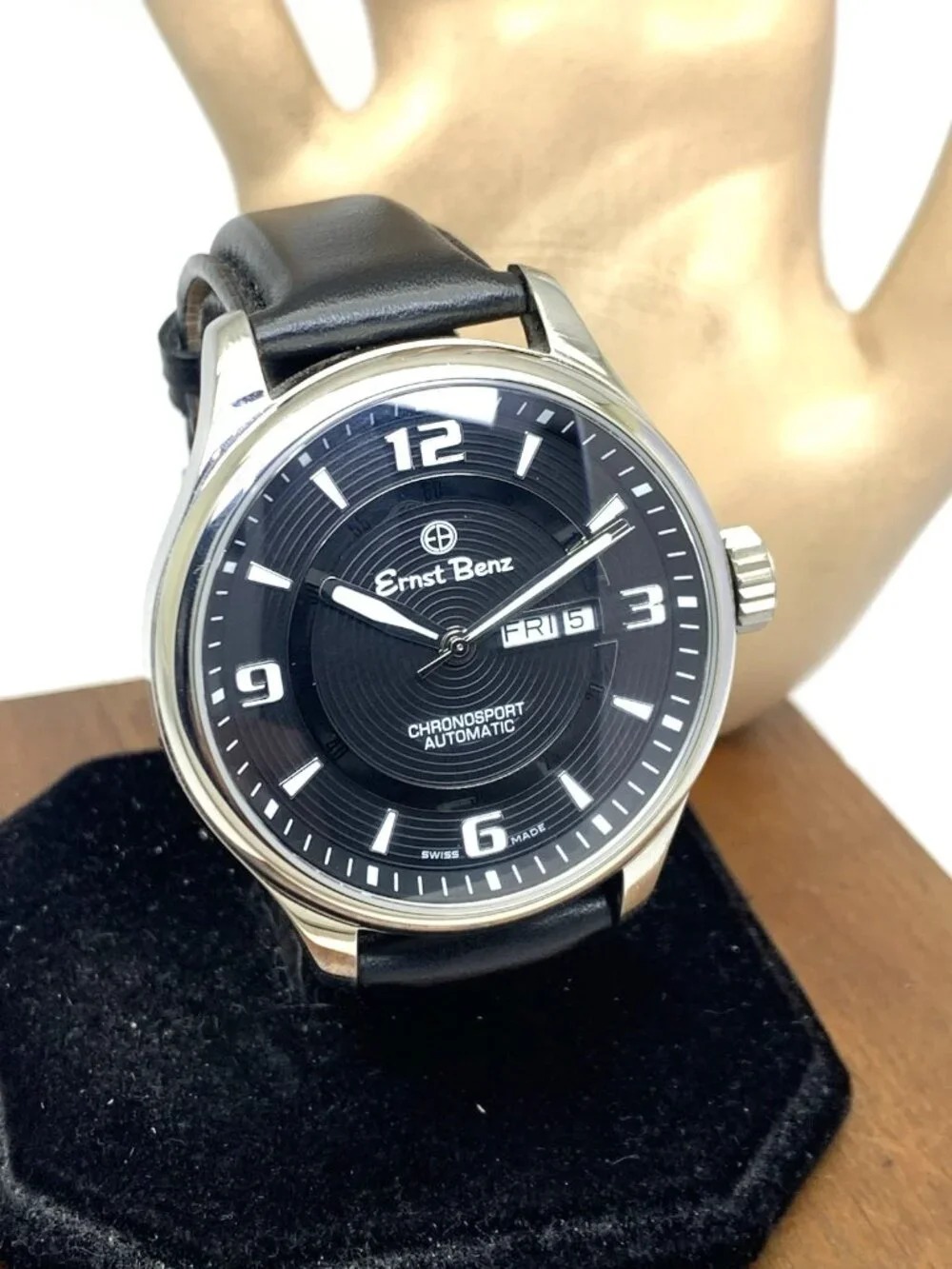 Ernst Benz Men's Watch GC10221 Chrono Sport Swiss Automatic Black Dial 47mm